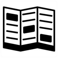 flyer icon concept in black color vector