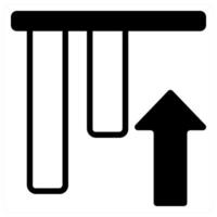 top alignment icon concept in black color vector