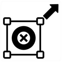 resize option icon concept in black color vector