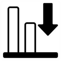 bottom alignment icon concept in black color vector