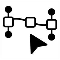 path point icon concept in black color vector