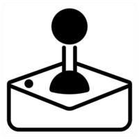joystick icon concept in black color vector