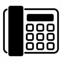 telephone icon concept in black color vector