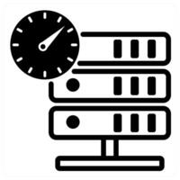 server performance icon concept in black color vector