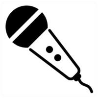 microphone icon concept in black color vector