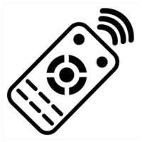 remote control concept in black color vector