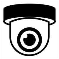 cctv camera icon concept in black color vector