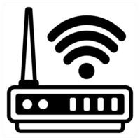 router icon concept in black color vector