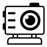 gopro icon concept in black color vector