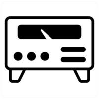 amplifier icon concept in black color vector