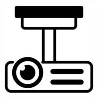 projector icon concept in black color vector