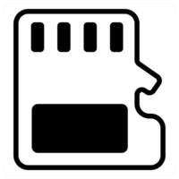 memory chip icon concept in black color vector