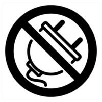 disconnected plug icon concept in black color vector