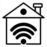 home wifi icon concept in black color vector