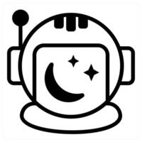 space helmet icon concept in black color vector