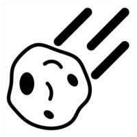 comet icon concept in black color vector