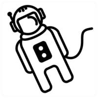 space suit icon concept in black color vector