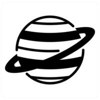 planet concept in black color vector