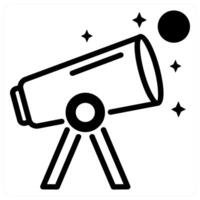 astronomy icon concept in black color vector