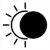eclipse icon concept in black color vector
