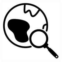 find planet icon concept in black color vector