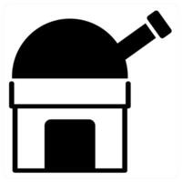 observatory icon concept in black color vector