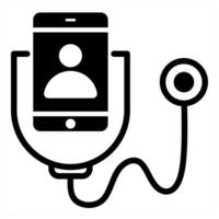 digital checkup icon concept in black color vector