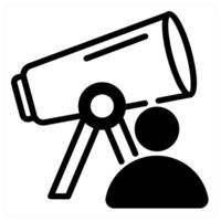 astronomer icon concept in black color vector