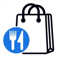 Food icon concept in blue color vector