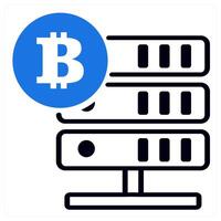 crypto data icon concept in blue color vector