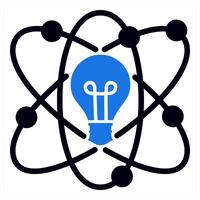 innovative idea icon concept in blue color vector