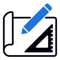 sketch icon concept in blue color vector
