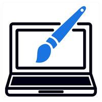 web design icon concept in blue color vector