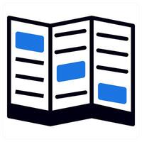 flyer icon concept in blue color vector
