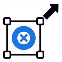resize option icon concept in blue color vector