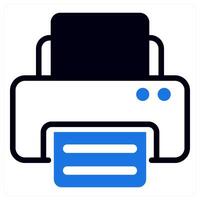 printer icon concept in blue color vector