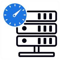server performance icon concept in blue color vector