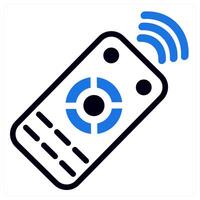remote control concept in blue color vector