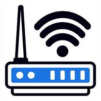 router icon concept in blue color vector