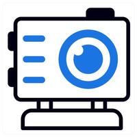 gopro icon concept in blue color vector