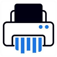 paper shader icon concept in blue color vector