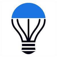 led bulb icon concept in blue color vector