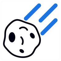 comet icon concept in blue color vector