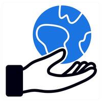earth concept in blue color vector