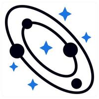 galaxy icon concept in blue color vector