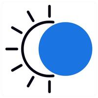 eclipse icon concept in blue color vector