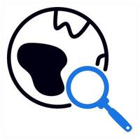 find planet icon concept in blue color vector