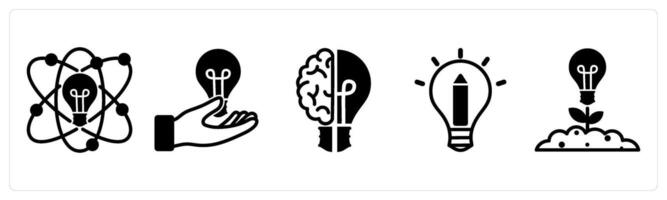 5 design icons as pantone, highlighter, color picker in black color vector