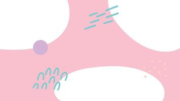 Pink Abstract Background with White Shapes vector