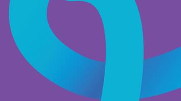 Cyan Curved Elements on Purple Gradient Canvas vector